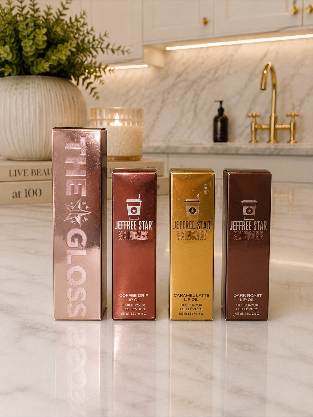 Jeffree Star Coffee Lip Oil Trio + Mouthful The Gloss 4PC Set 🎀 NIB